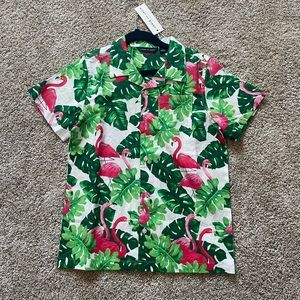 Janie and Jack Flamingo shirt NWT 8yrs